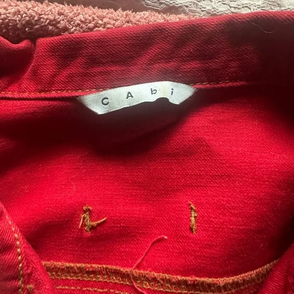 Cabi red denim jacket - Picture 2 of 6
